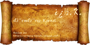 Örmény Kanut névjegykártya